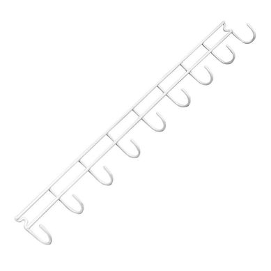 Repisa de Pared 9 Ganchos Blanco