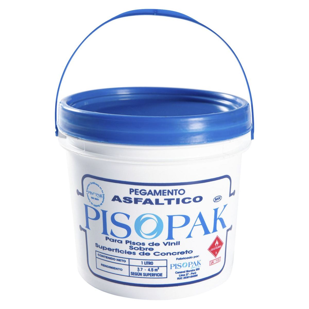 PISOPAK - Pegamento Asfáltico Negro 1 Litro