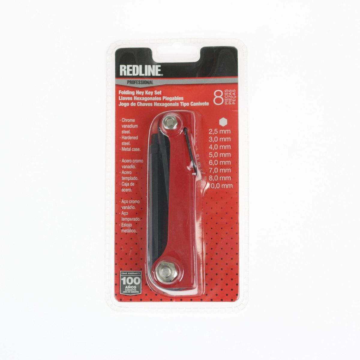 REDLINE - Llaves Allen Punta Bola 8 Piezas Redline