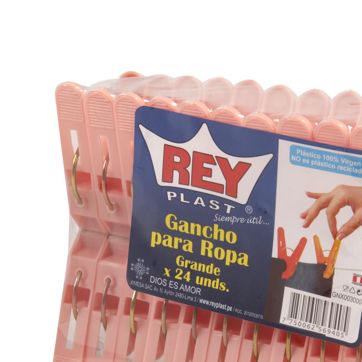 REYPLAST - Gancho para Ropa x 24 unid.