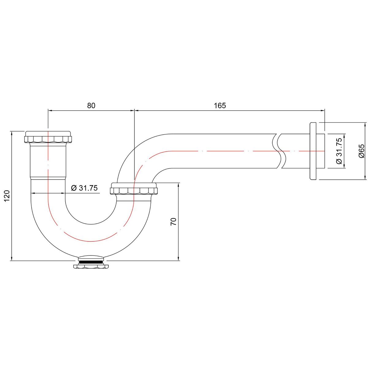HUMBOLDT - Trampa para Lavadero 1 1/4"