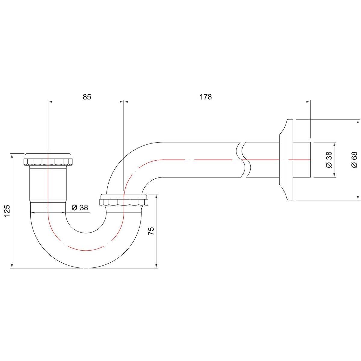 HUMBOLDT - Trampa para Lavadero 1 1/2"