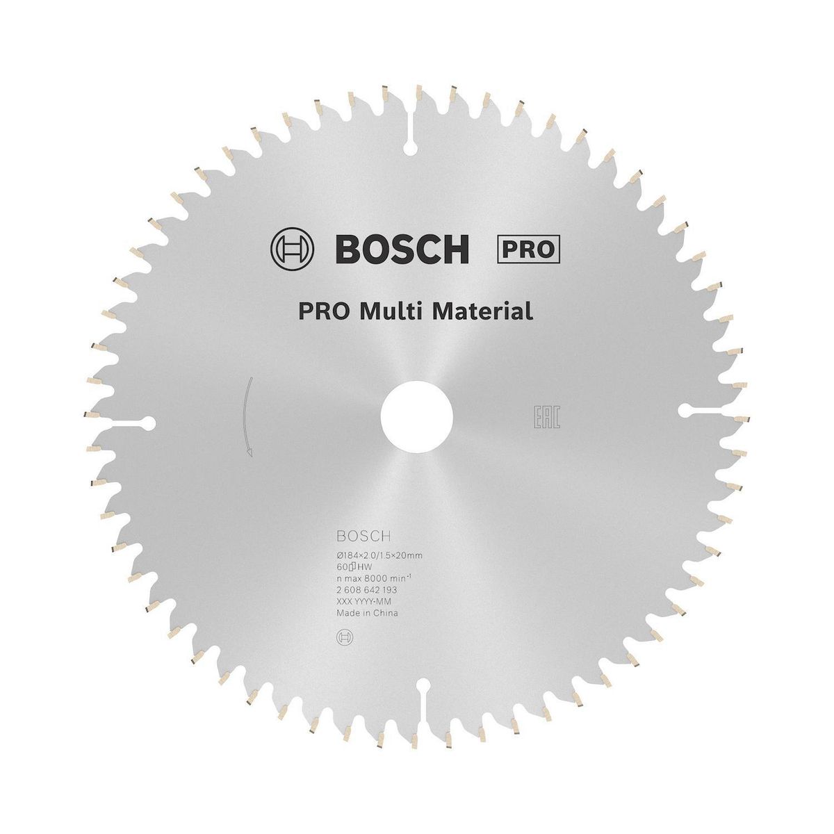 BOSCH - Disco Sierra Multimaterial 7 1/4" 60 Dientes Bosch