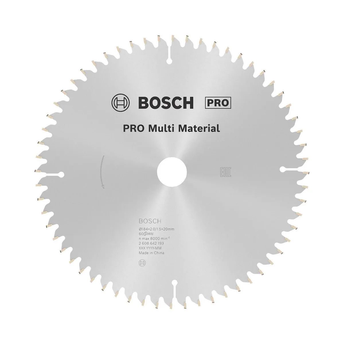 BOSCH - Disco Sierra Multimaterial 7 1/4" 60 Dientes Bosch