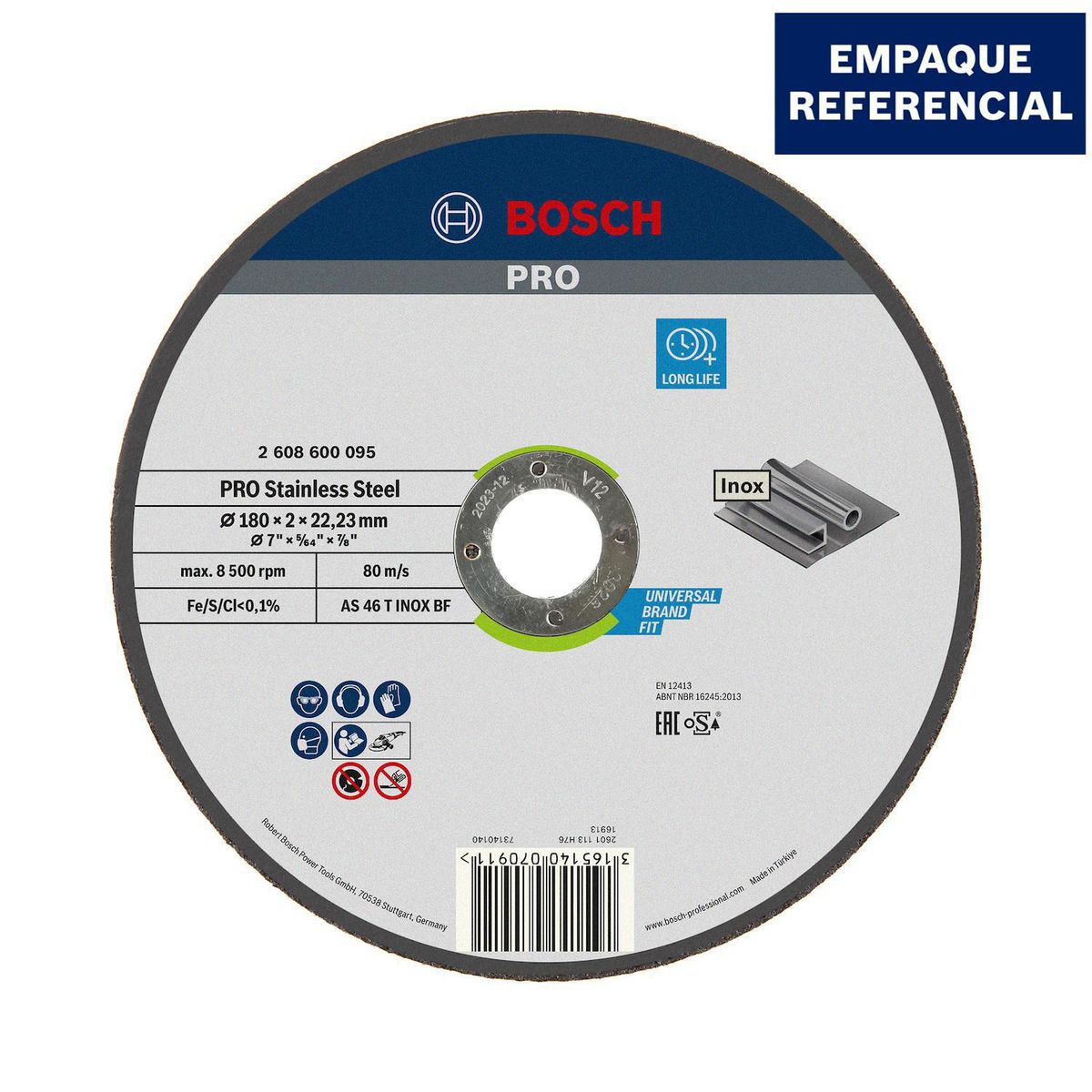 BOSCH - Disco Abrasivo de Corte para acero 180 x 2.0 mm Bosch