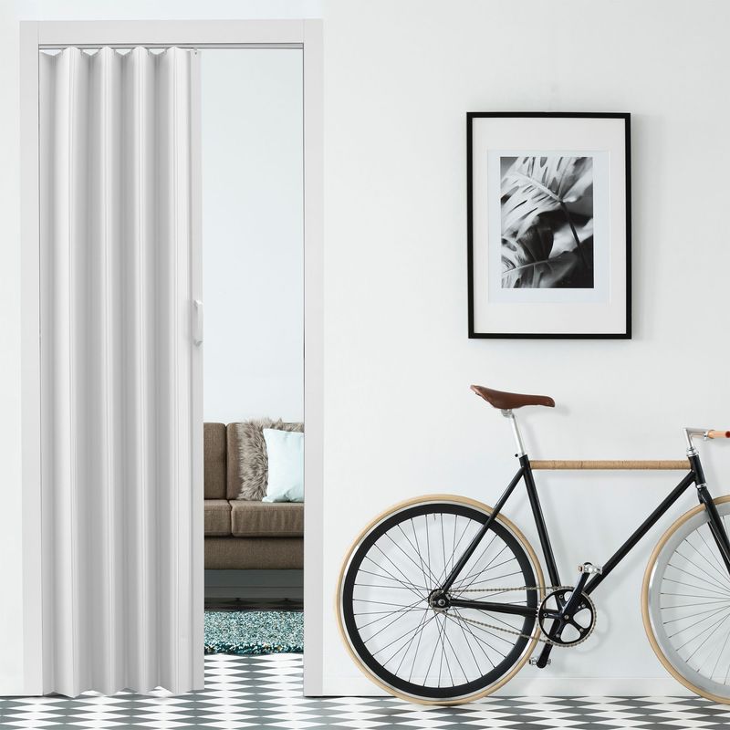 HOGGAN - Puerta Plegable Tivoli PVC 90 x 200 cm Blanca