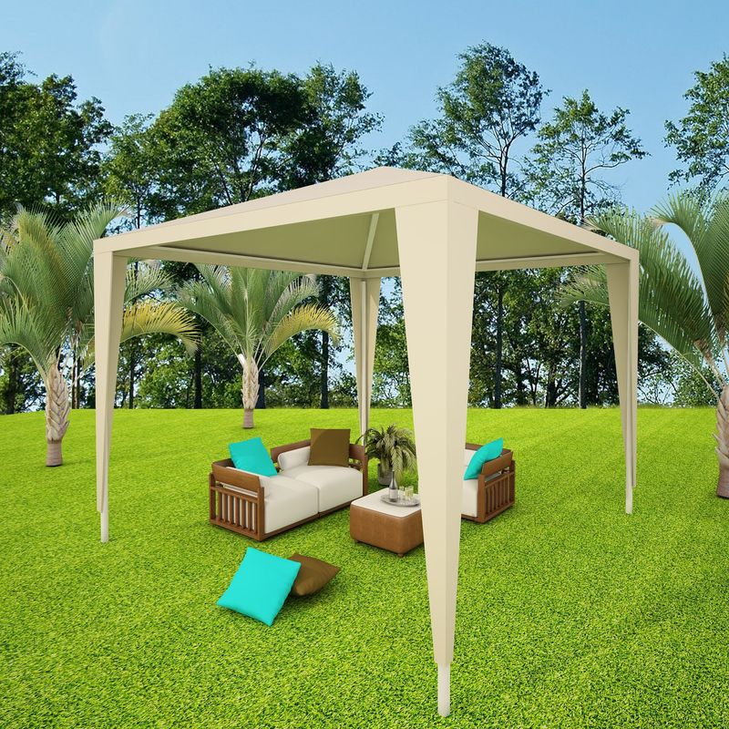 JUST HOME COLLECTION - Toldo Armable Metal Blanco 3x3m
