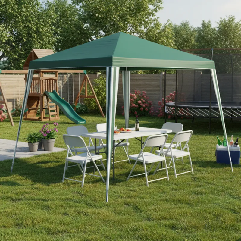 JUST HOME COLLECTION - Toldo Armable Metal Verde 3X3 M