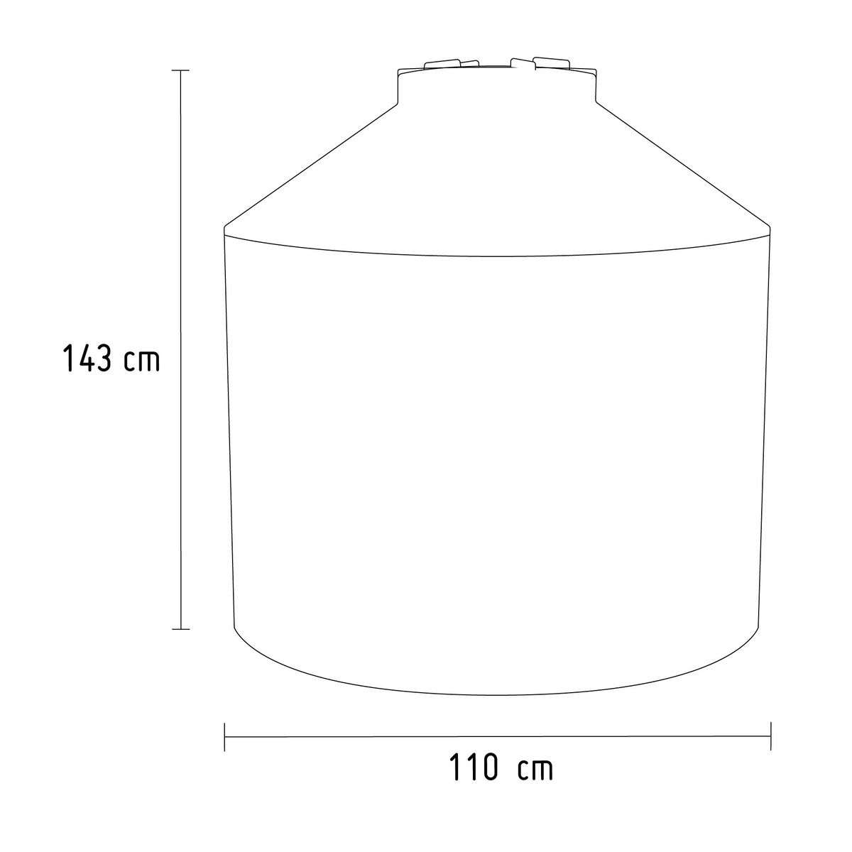 ROTOPLAS - Tanque de Agua Blanco 1100L