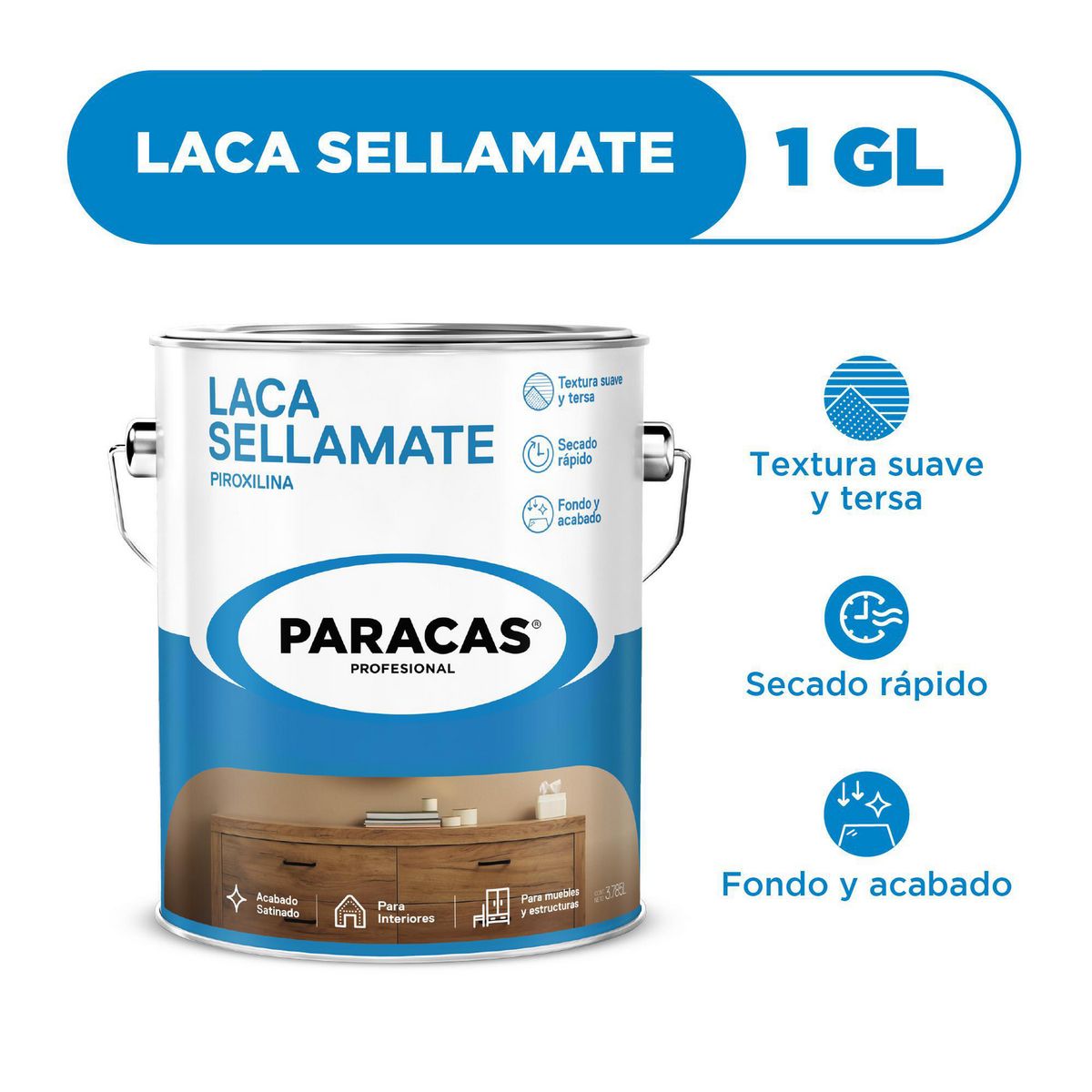 PARACAS - Laca Sellamate Profesional Transparente 1 gl