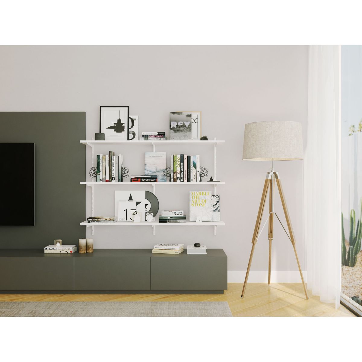 DUCASSE - Pilar Ranurado Simple 50cm Blanco