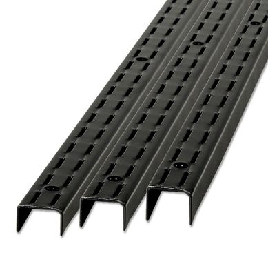 Pilar Ranurado Doble 96cm Negro