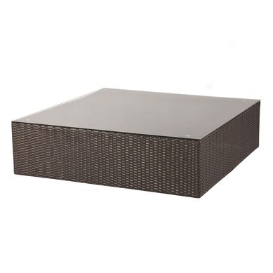 Mesa con vidrio 120 x 120 cm