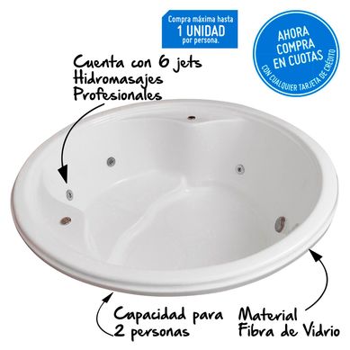 Tina hidromasaje Oasis