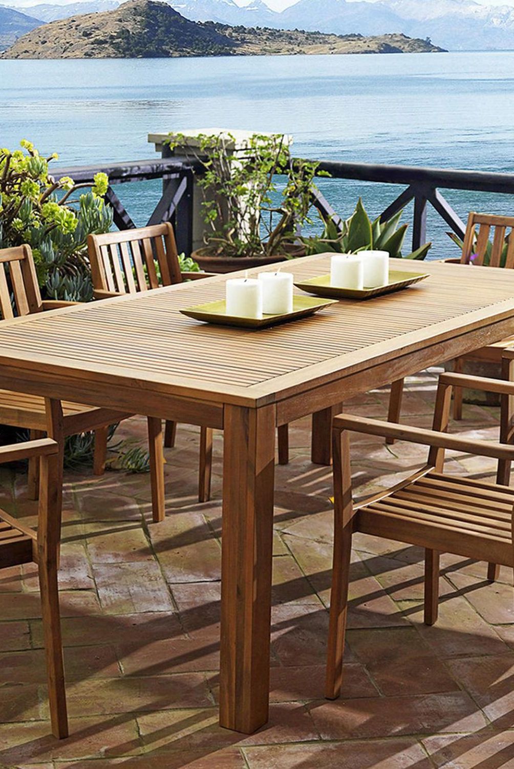JUST HOME COLLECTION - Mesa de Madera Acacia 200x100cm