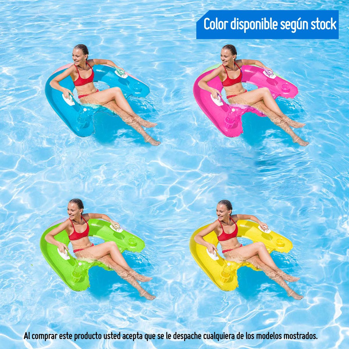 INTEX - Flotador Asiento 99x152cm Colores Surtidos