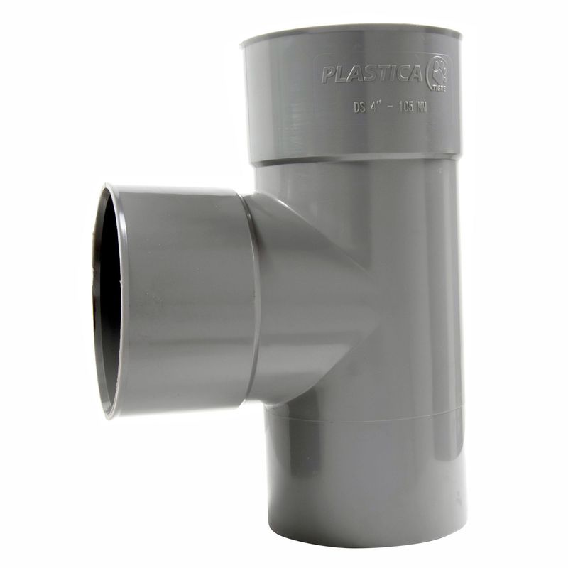 PLASTICA - Tee sanitaria 4" PVC Plastica Desagüe