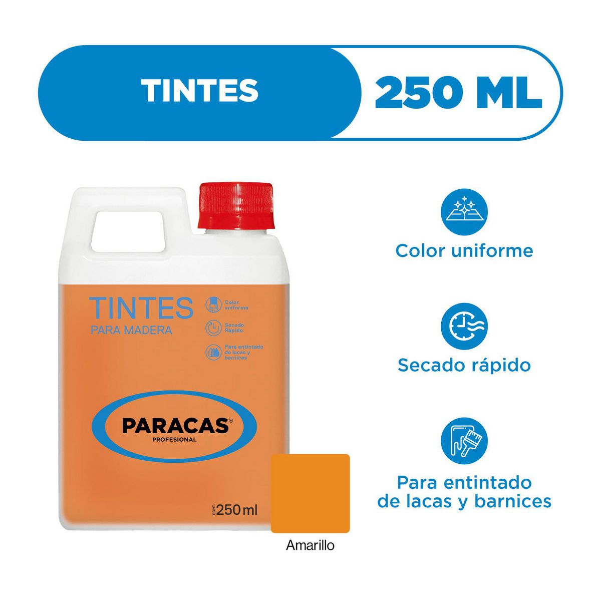 PARACAS - Tinte para Madera Paracas Amarillo 250 ml