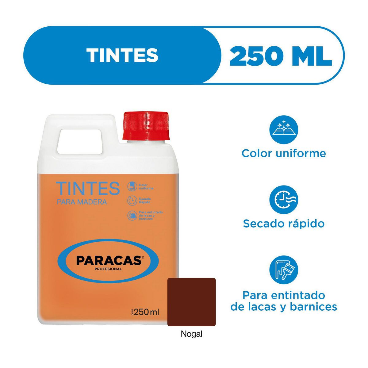 PARACAS - Tinte para madera nogal 250ml