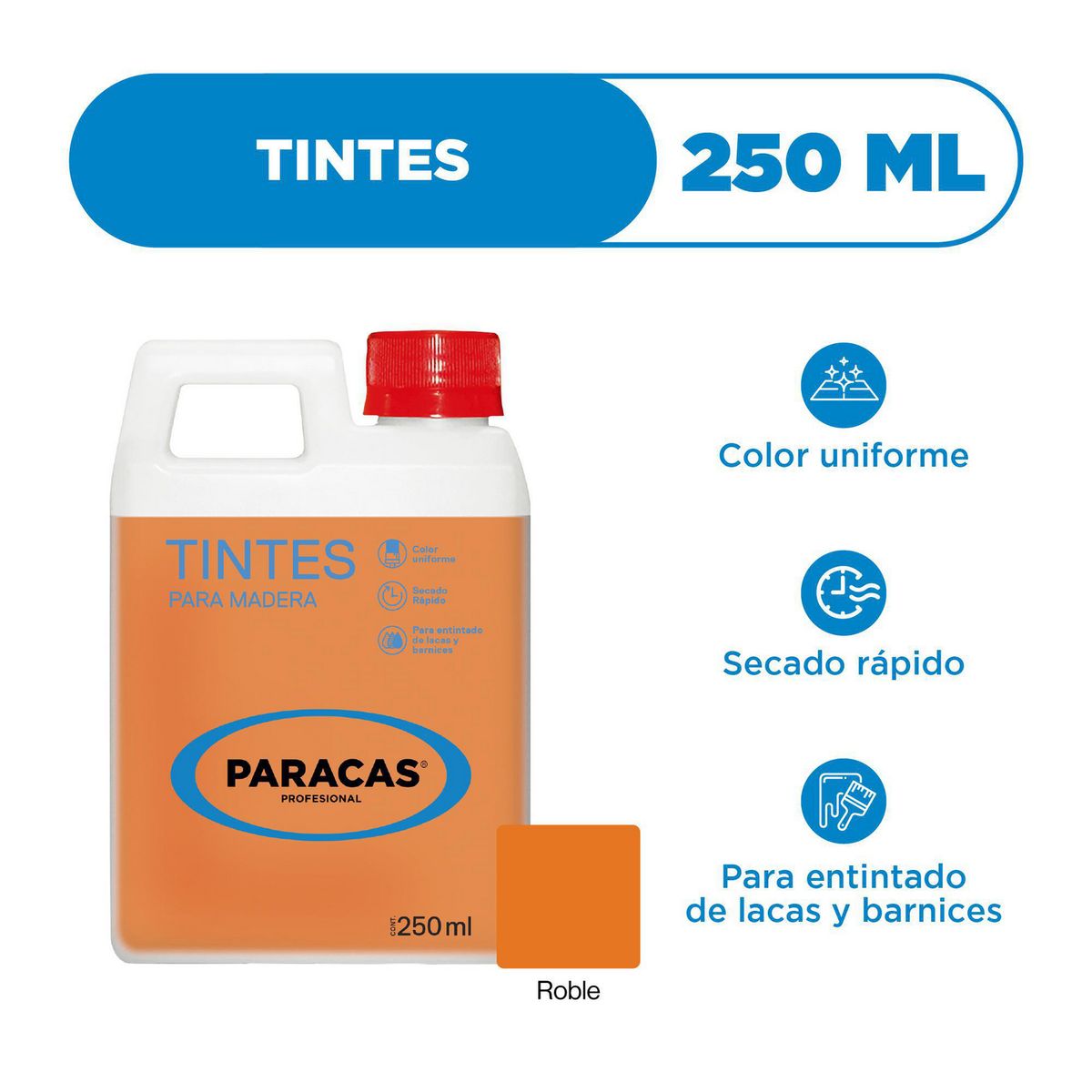 PARACAS - Tinte para madera roble 250ml