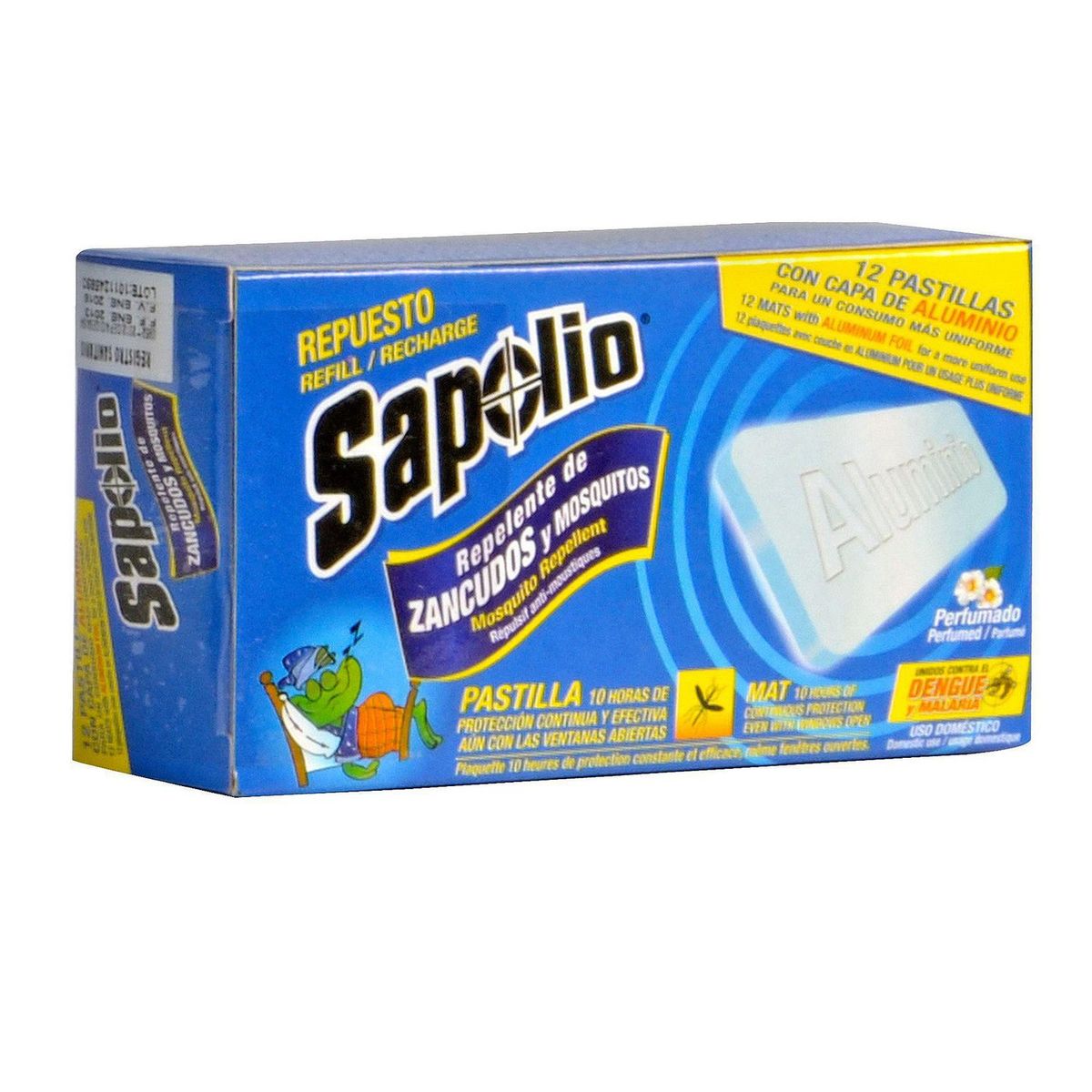 SAPOLIO - Repuestos Repelente de Zancudos y Mosquitos Caja por 12 unidades 12 unidad(es) Blister (160) Repele zancudos y mosquitos