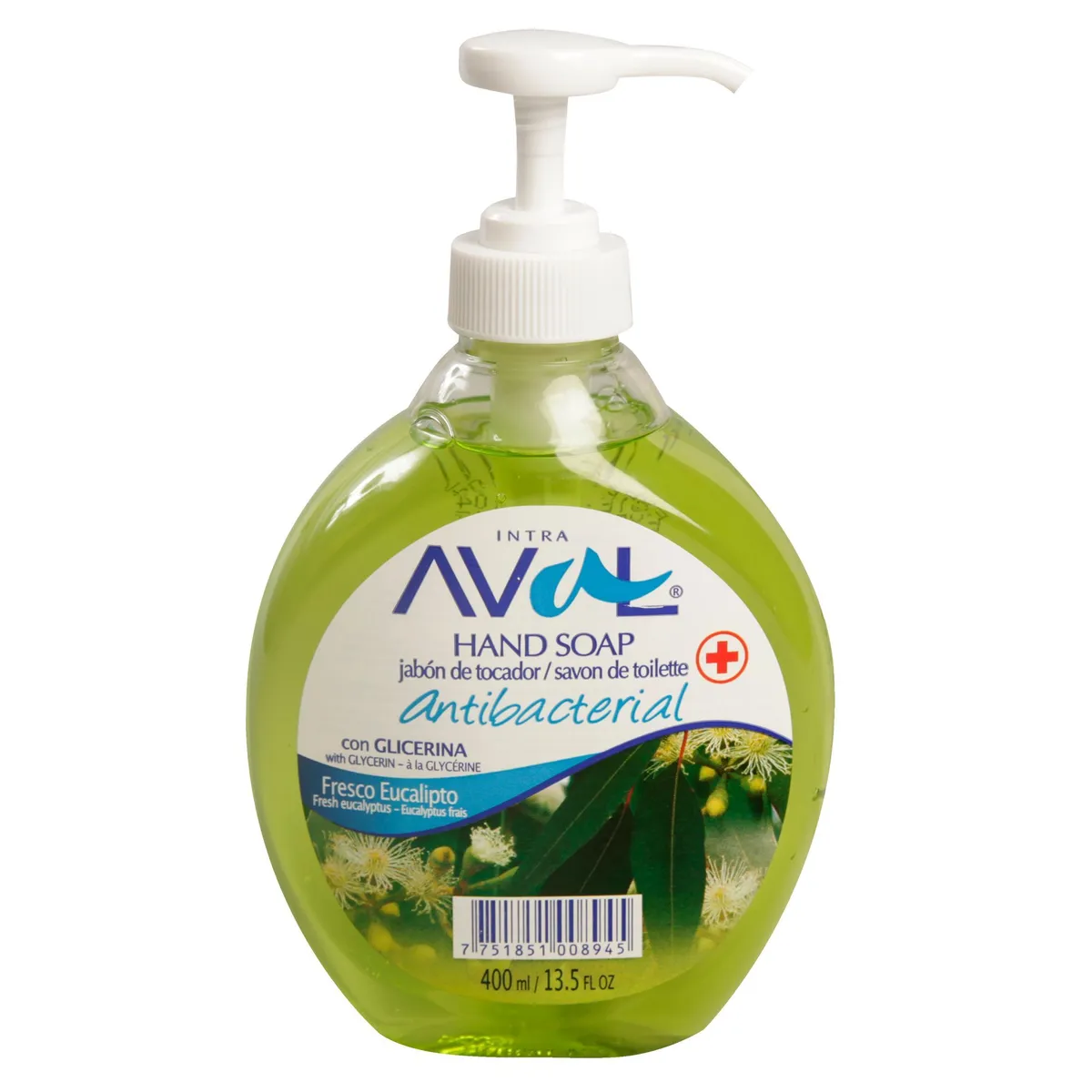 SAPOLIO - Jabón Líquido Antibacterial Eucalipto Aval 400 Ml