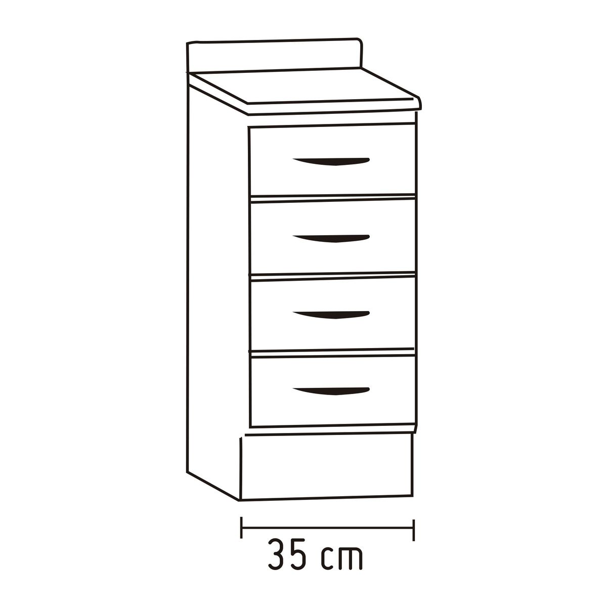 JUST HOME COLLECTION - Mueble base Canela 4 cajones