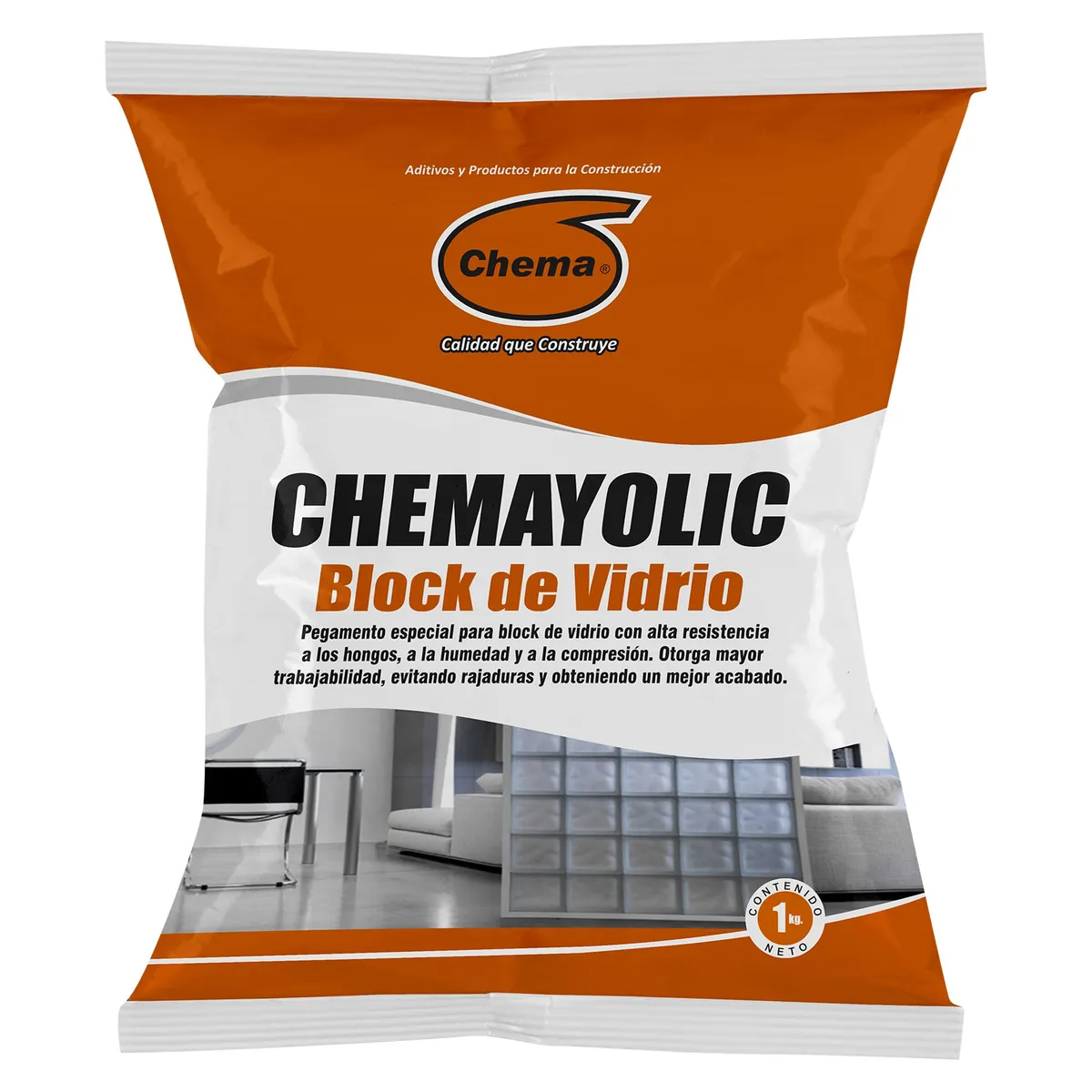 TOPEX - Pegamento para bloques de vidrio 1 Kg Blanco