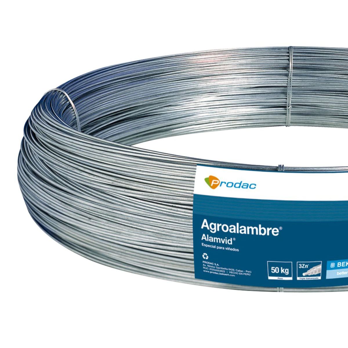 PRODAC - Alambre Agrícola n° 8 y 0.2 cm diám. x 50kg