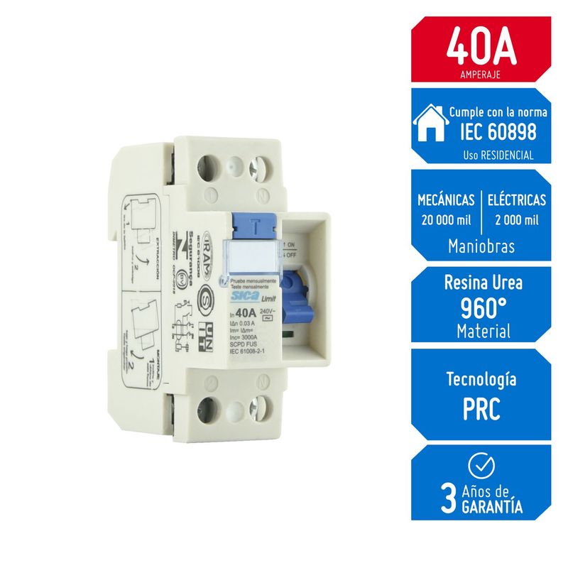 SICA - Interruptor diferencial 2x40A Sica