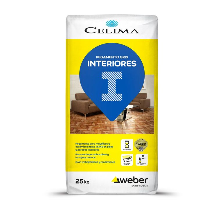CELIMA - Pegamento para Cerámicas Celima Gris Interiores 25kg