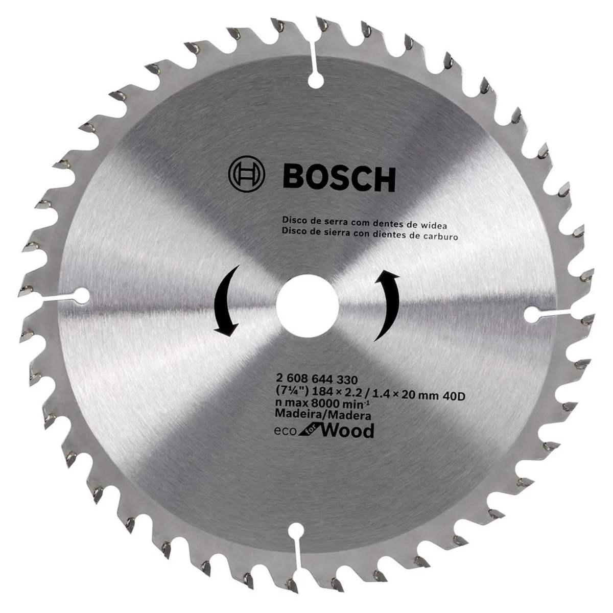 BOSCH - Disco Sierra Circular Eco 184mm 40 Dientes Bosch
