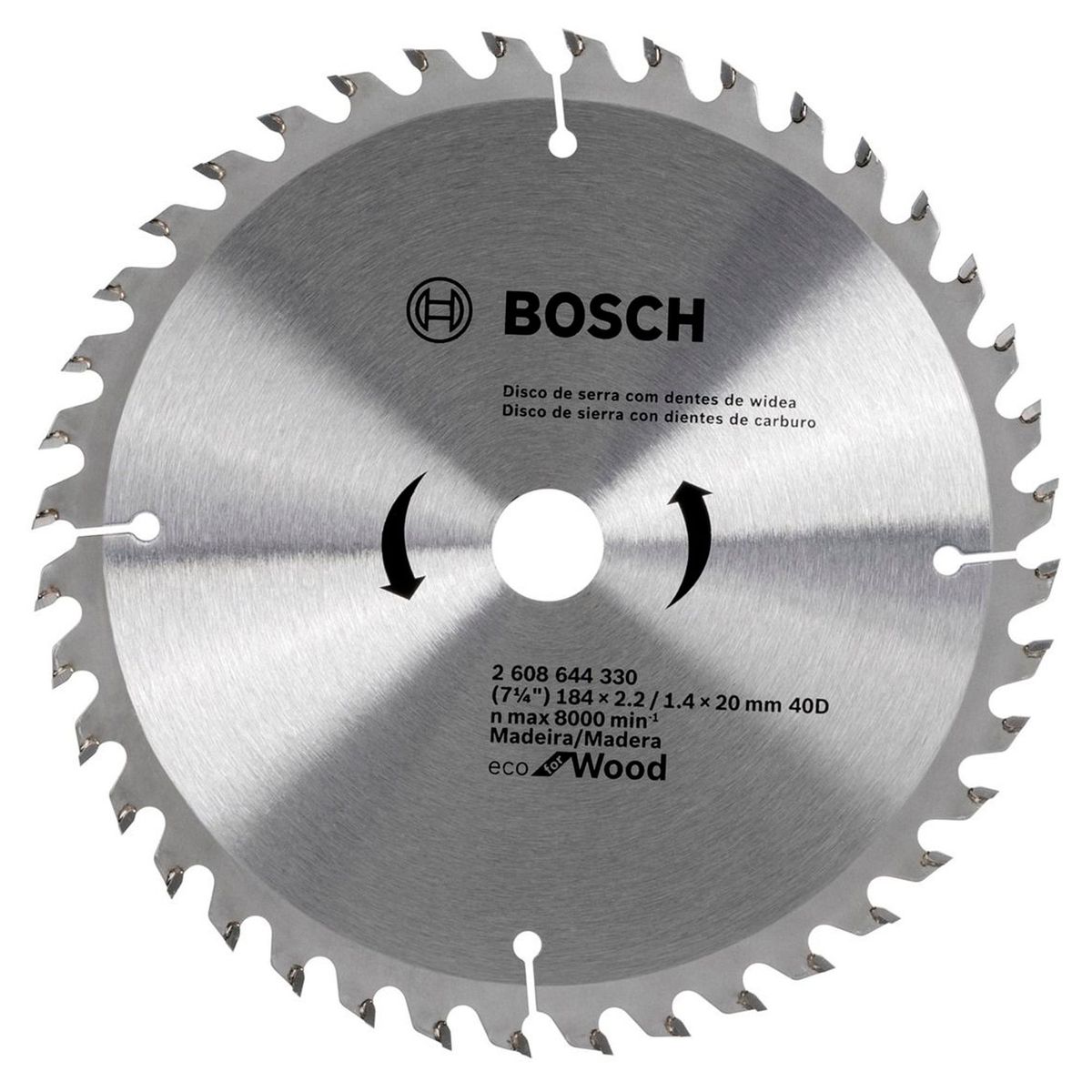 BOSCH - Disco Sierra Circular Eco 184mm 40 Dientes Bosch