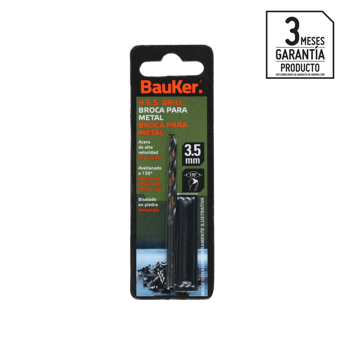 BAUKER - Broca para Metal 3.5 mm Bauker