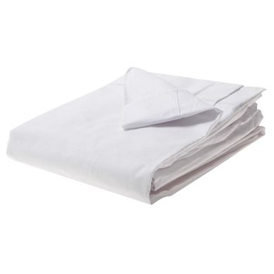 Juego de Sbanas Algodn 1.5 Plazas 132 Hilos Blanco