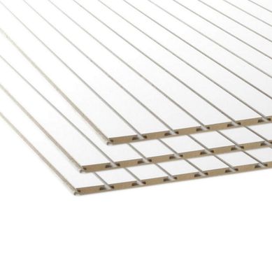 Tablero MDF Ranurado Blanco 18mm 1.52x2.44m