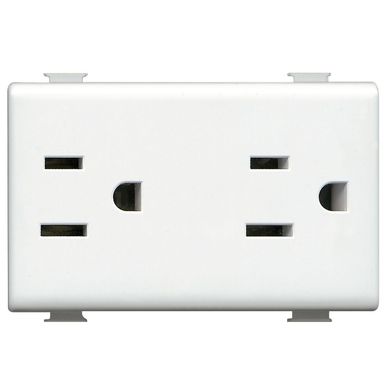 Dado Toma Doble Americano Matix Blanco