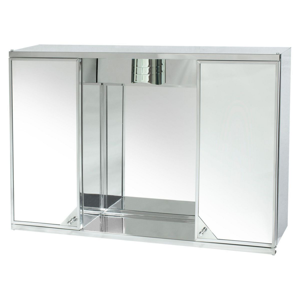 GENERICO - Botiquin de Baño Dos Puertas con Espejo y Luz 38x51x10cm