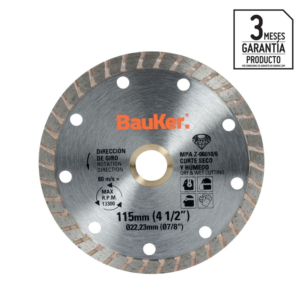 BAUKER - Disco Diamantado 4 1/2" Bauker
