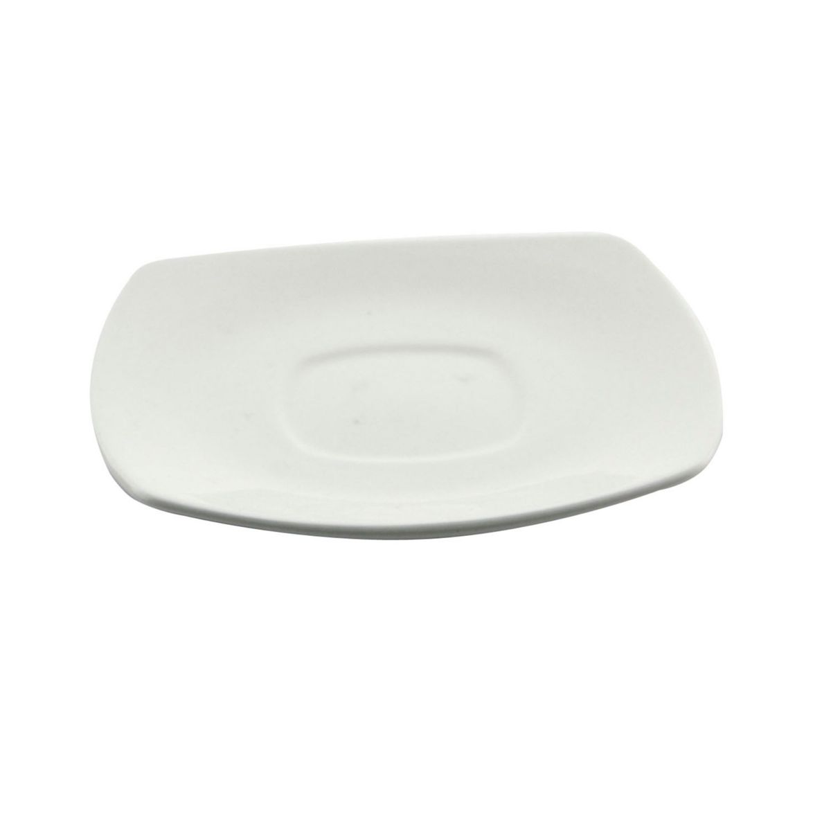CORONA - Plato postre cuadrado blanco 16.5cm