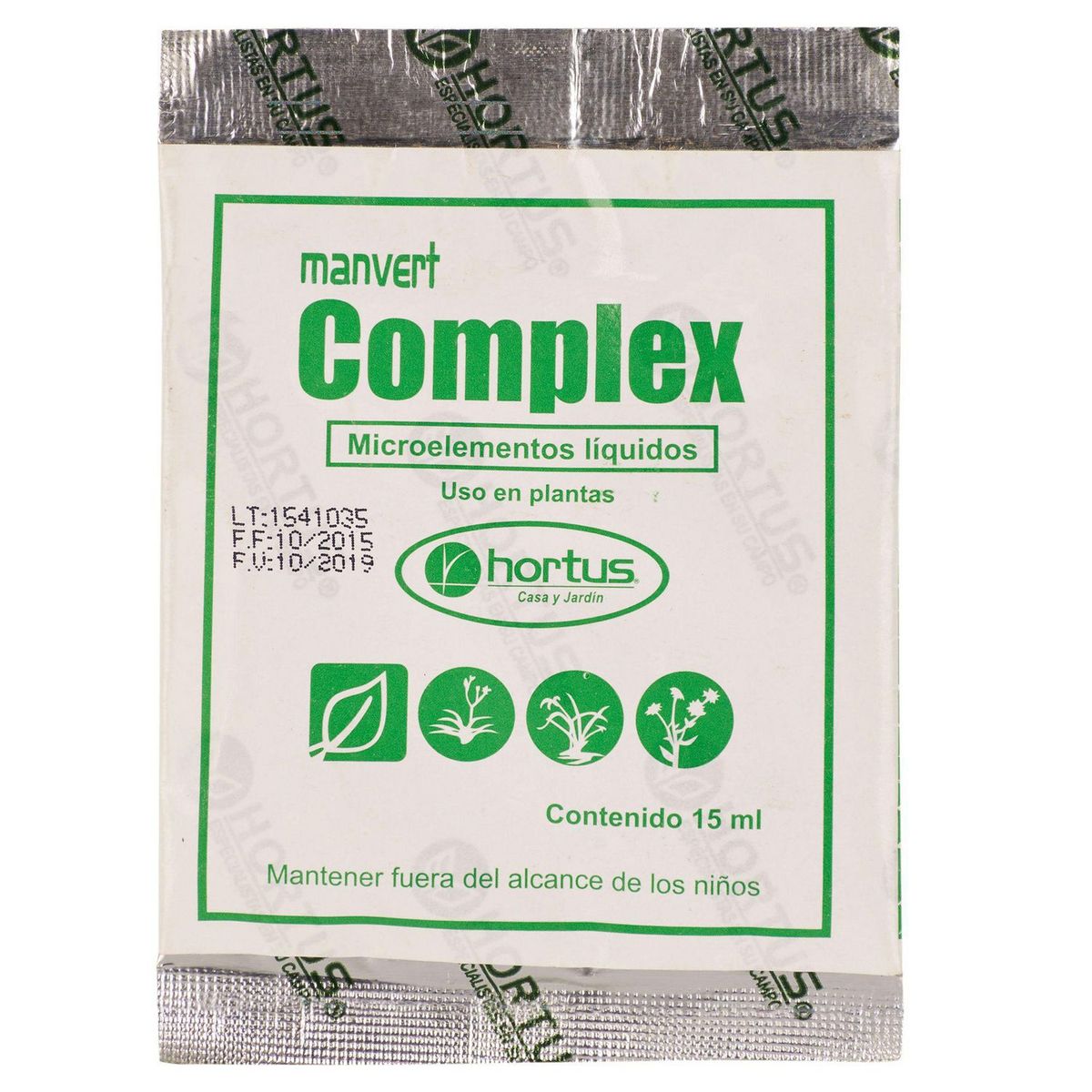 HORTUS - Fertilizante Manvert para Plantas 15 ml Plástico 9 cm12.5 cm0.2 cm