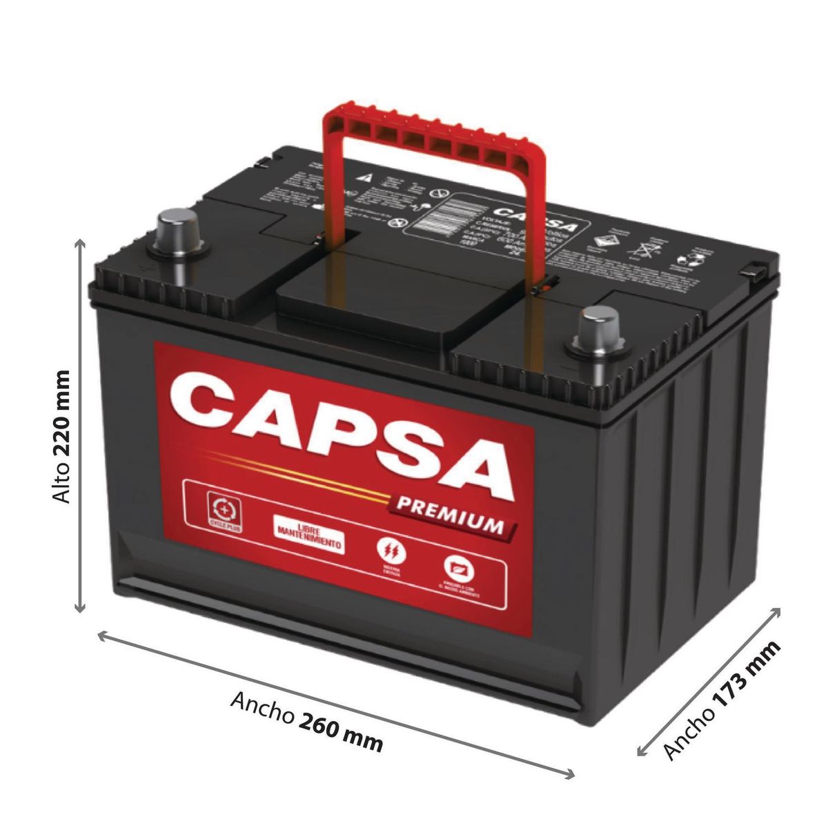 CAPSA - Batería Premium 24R 1000/640 Amp/13 Placas (13Api)