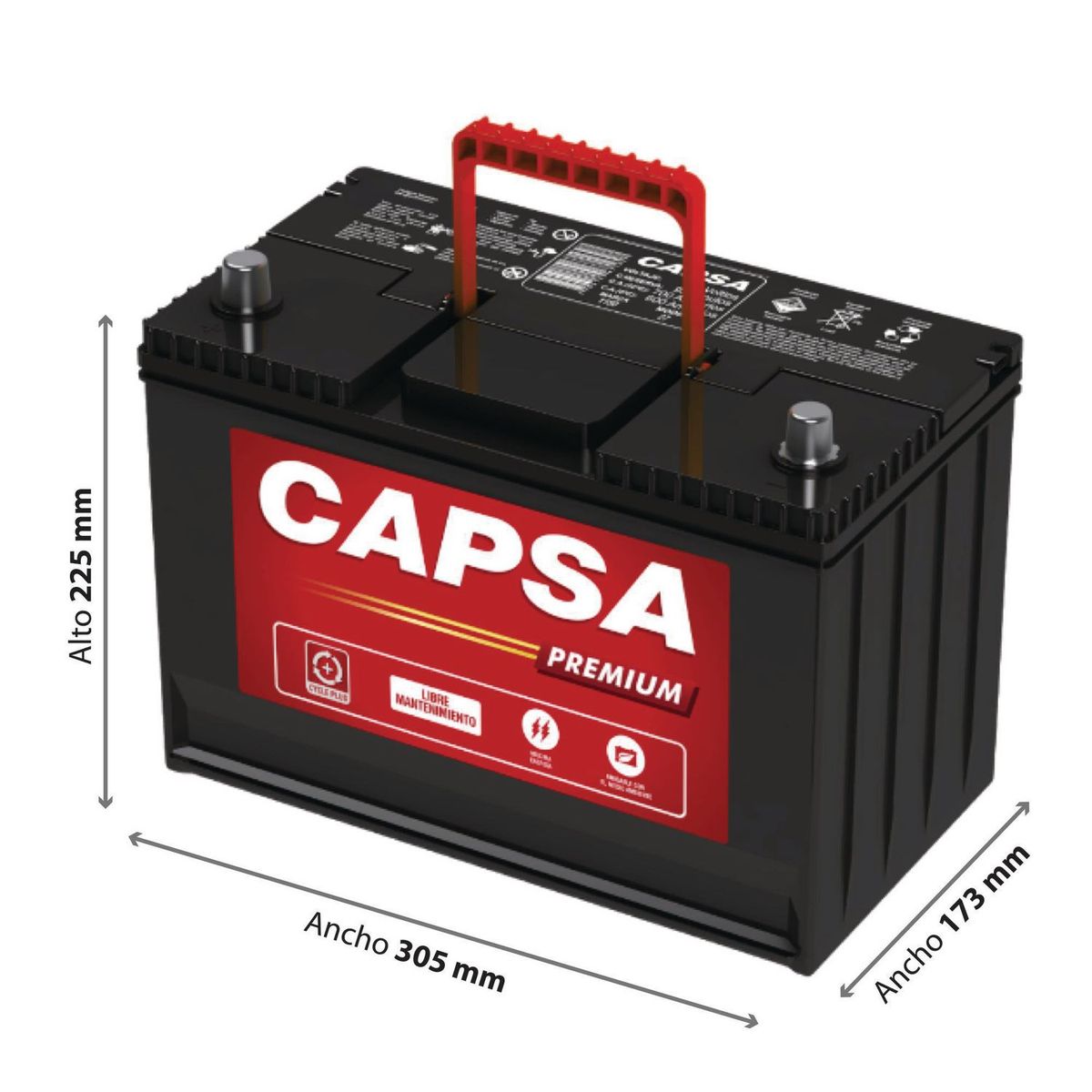 CAPSA - Batería Premium 27R 1150/710 Amp/15 Placas Br (15Apcgi)