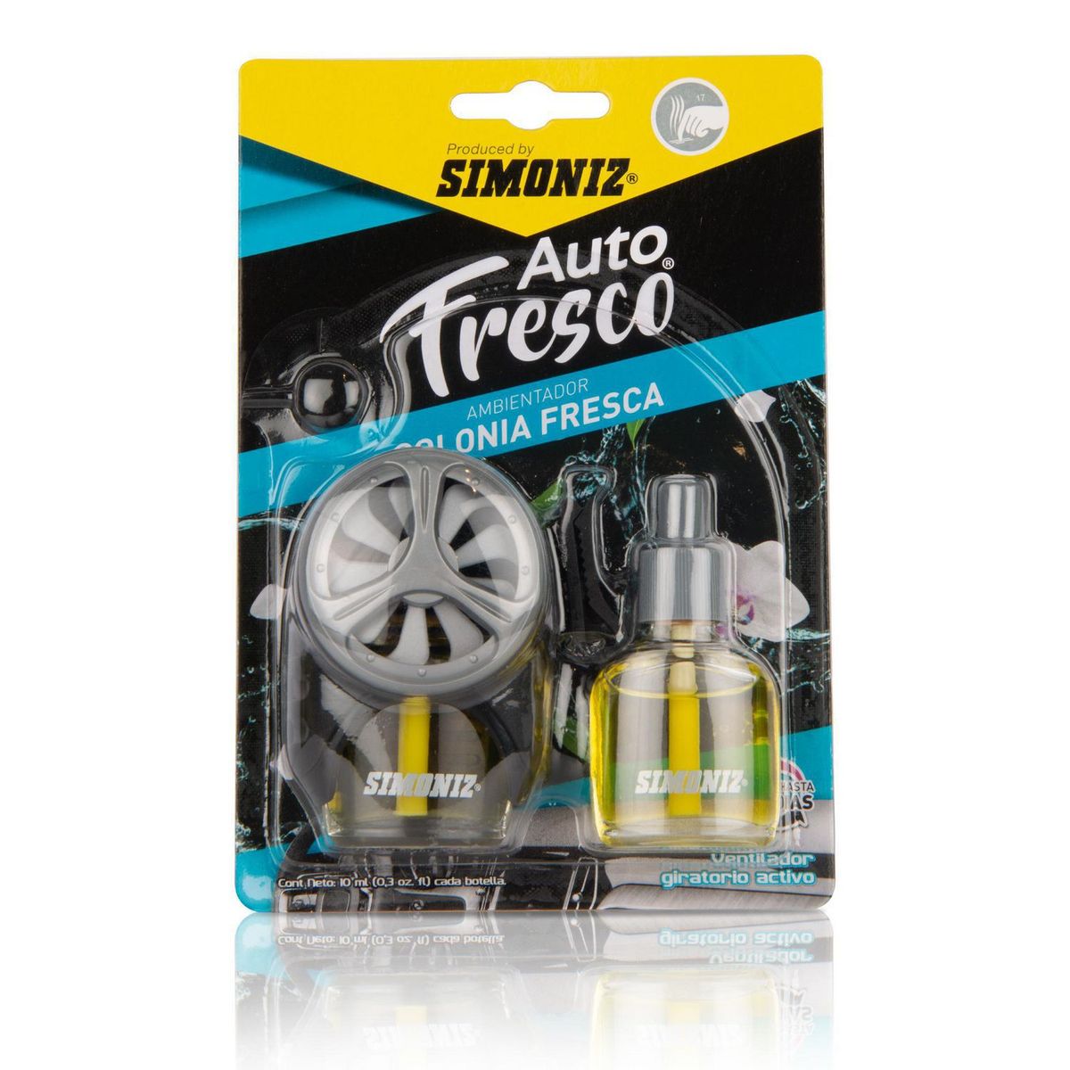 SIMONIZ - Kit Ambientador SIMONIZ Auto Fresco Colonia Fresca más Repuesto 10ml