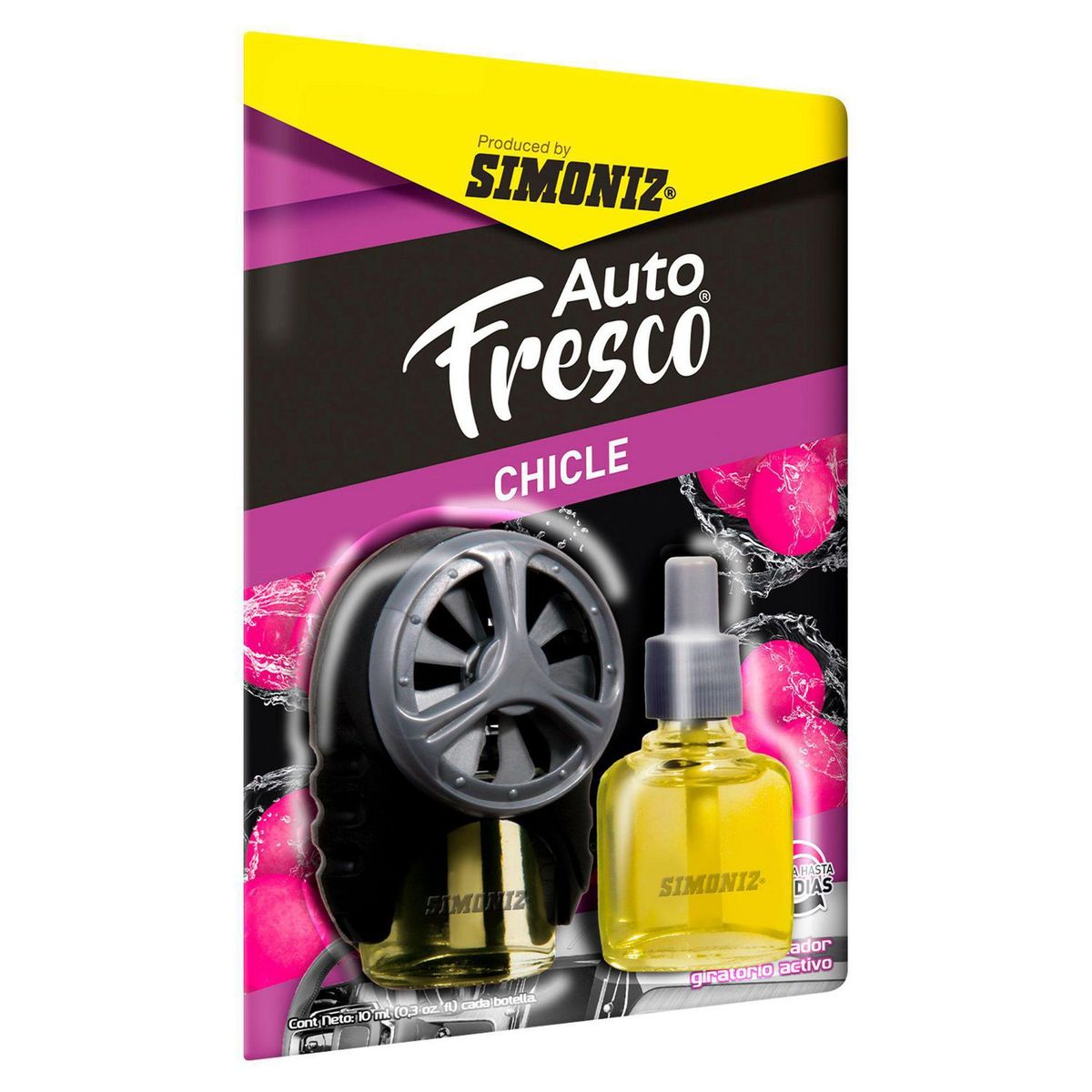 SIMONIZ - Kit Ambientador SIMONIZ Auto Fresco Chicle más Repuesto 10ml