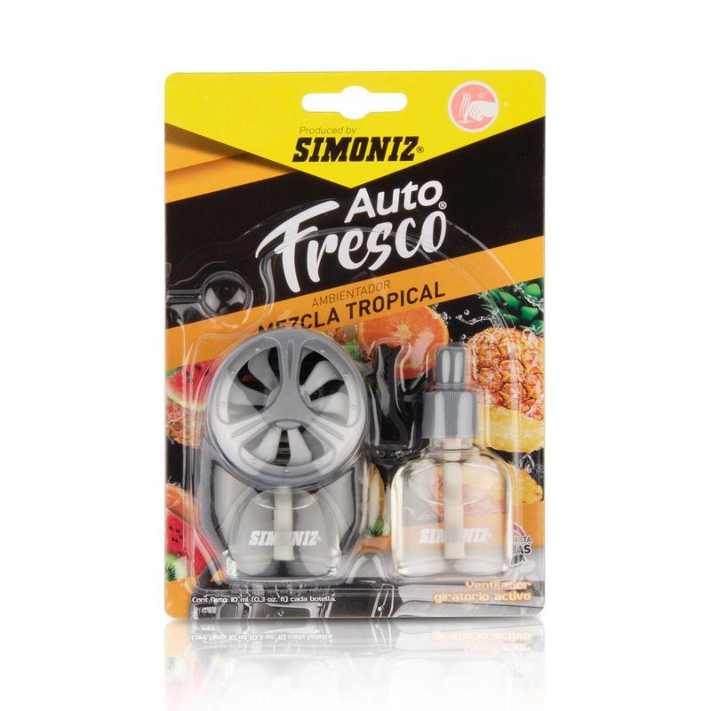 SIMONIZ - Kit Ambientador para Auto Simoniz Fresco Tropical más Repuesto 10ml