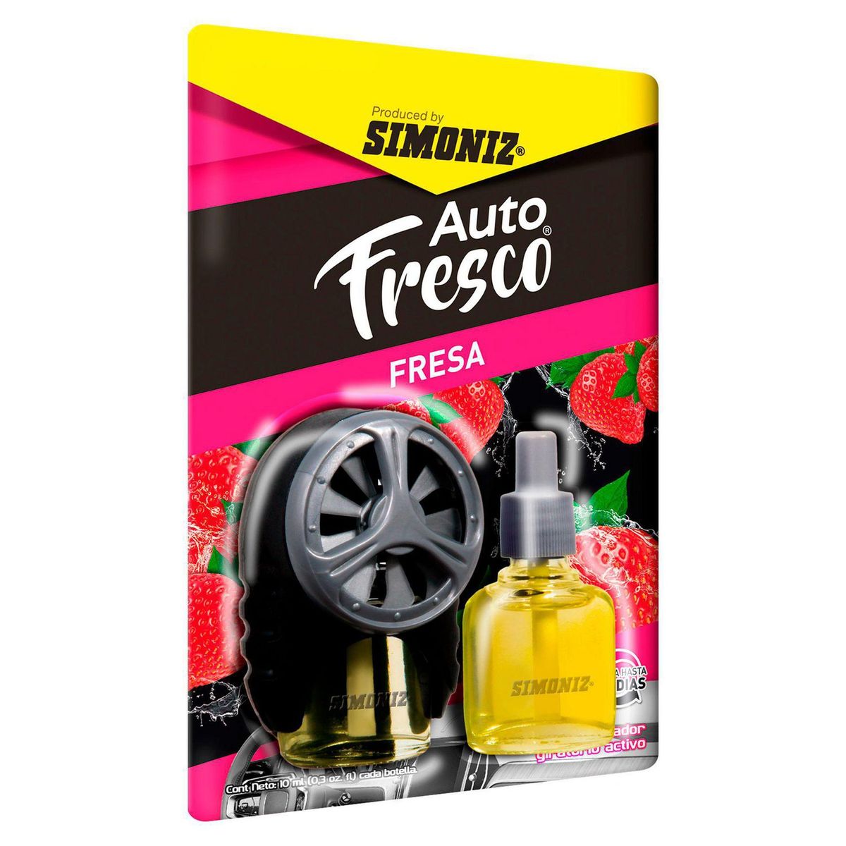 SIMONIZ - Kit Ambientador SIMONIZ Auto Fresco Fresa más Repuesto 10ml