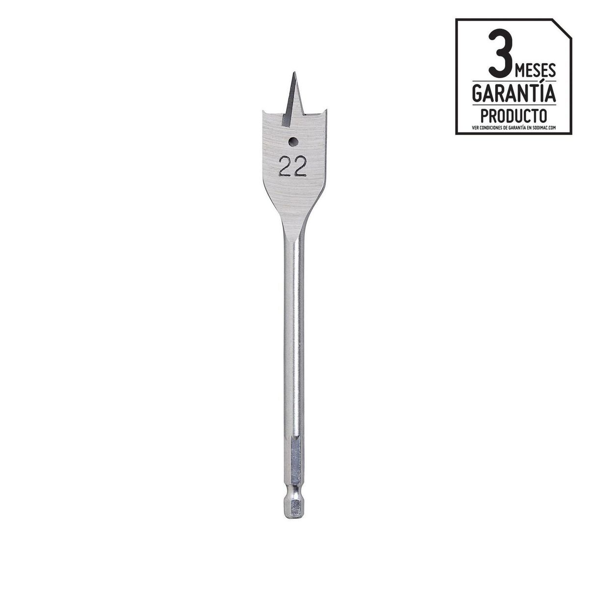 BAUKER - Broca Paleta para Madera 22 mm Bauker