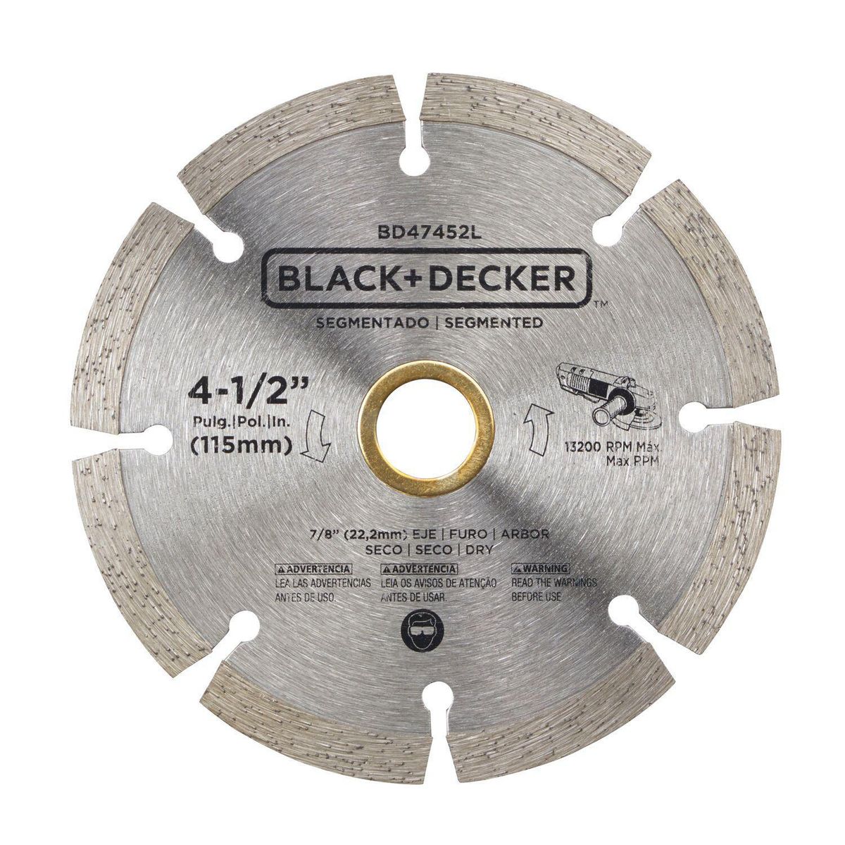 BLACK+DECKER - Disco Diamantado Segmentado 4 1/2"