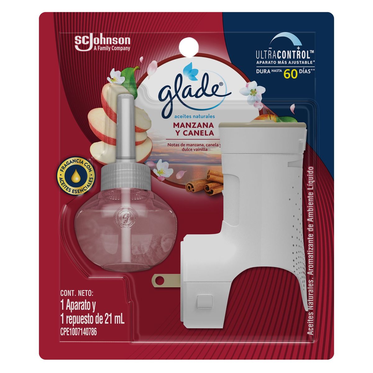 GLADE - Ambientador en aceite Glade Manzana Canela envase 21 ml